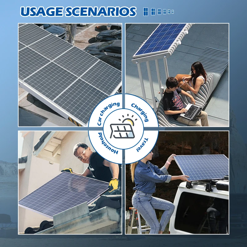 1000W Two Pieces Solar Panel Complete Kit With Multifunctional Charge Controller For Car RV Camping Home Outdoor Off Grid Power