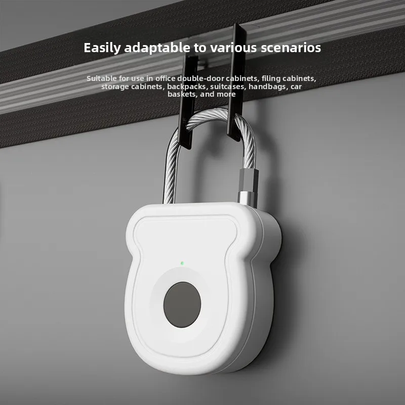 Smart Fingerprint Padlock Outdoor Luggage Fingerprint Lock Stainless Steel Door Cabinet Padlock