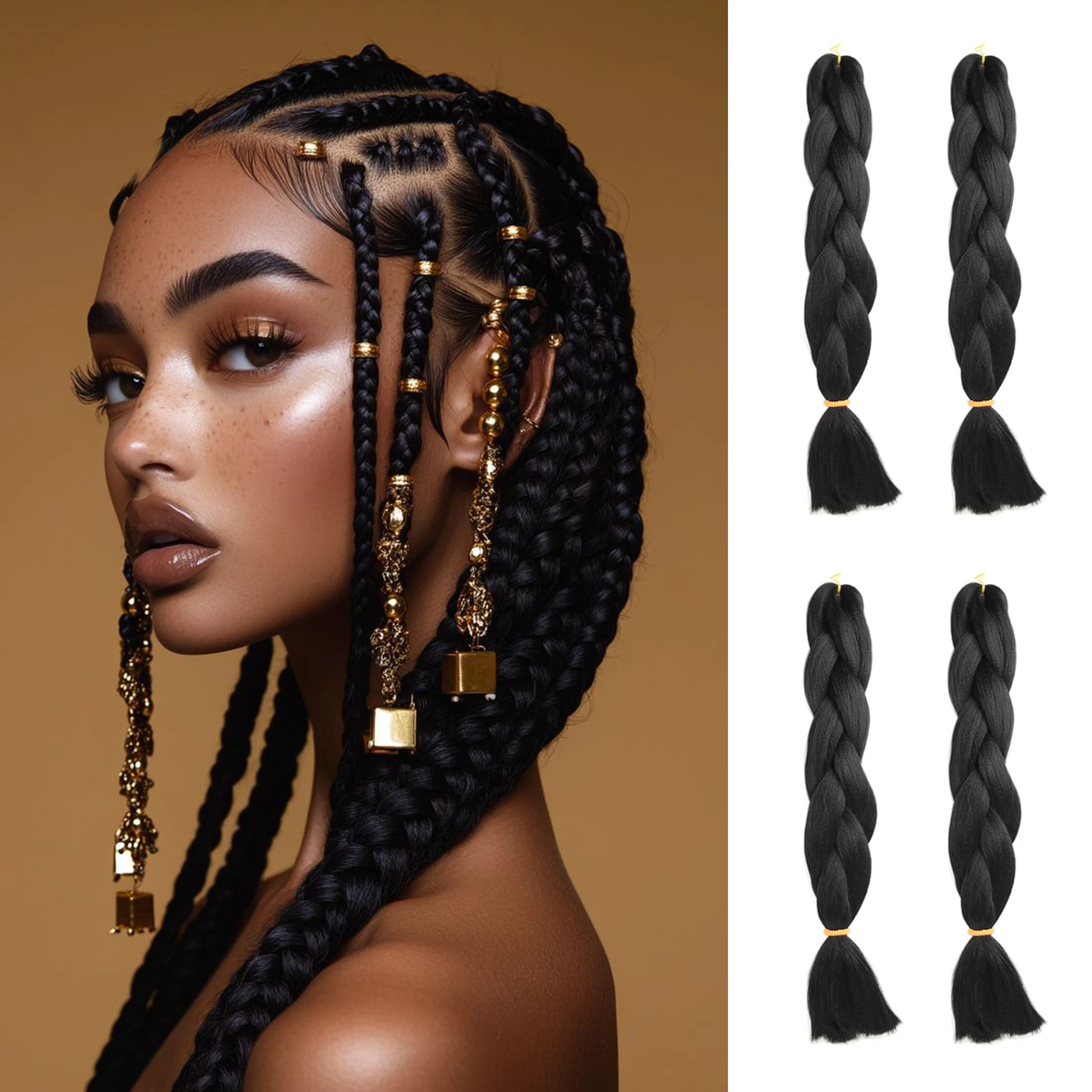 

22 Colors Wigundle Braiding Hair Extensions for Women 100g/24Inches/piece Jumbo Synthetic Braiding Hair for Twist Crochet Braids
