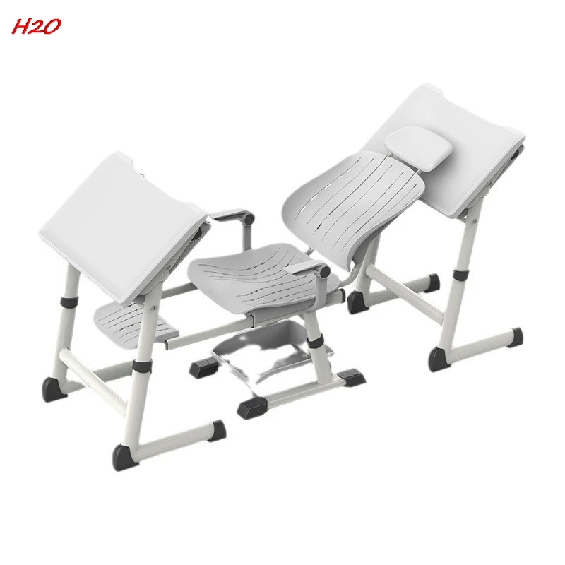 Student Lunch Break Table And Chair, School Desk And Chair Set, Foldable And Adjustable Multifunctional Children's Study Desk