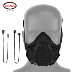 Tactical SOTR Half-mask Special Operations Respirator Built-in Microphone Communication Replaceable Filter Antidust Mask Wargame