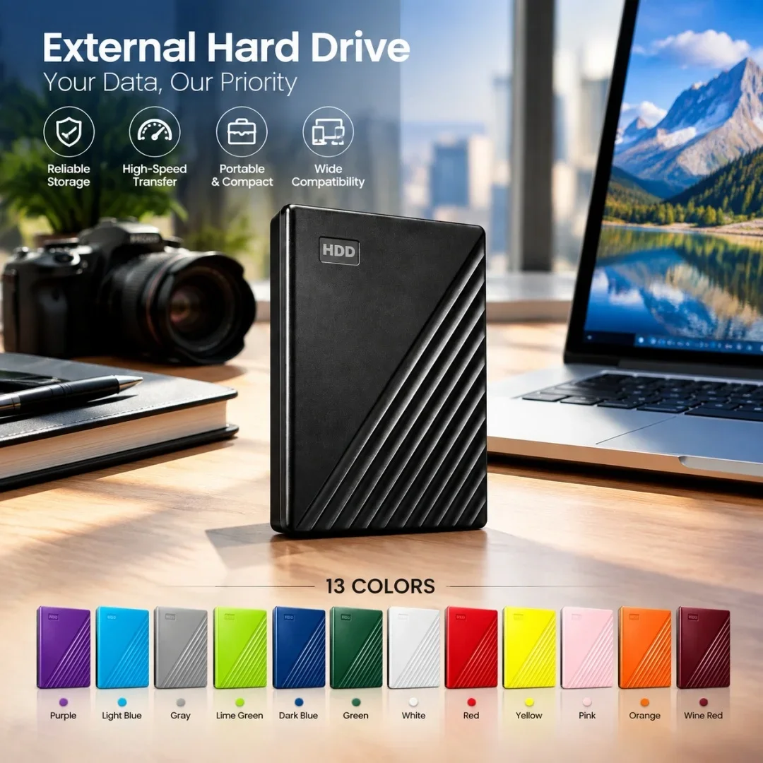 New High Speed Portable External Hard Drive USB3.0 1TB 2TB 4TB SSD Portable Encrypted High-Speed Mobile Storage for Mac Laptop