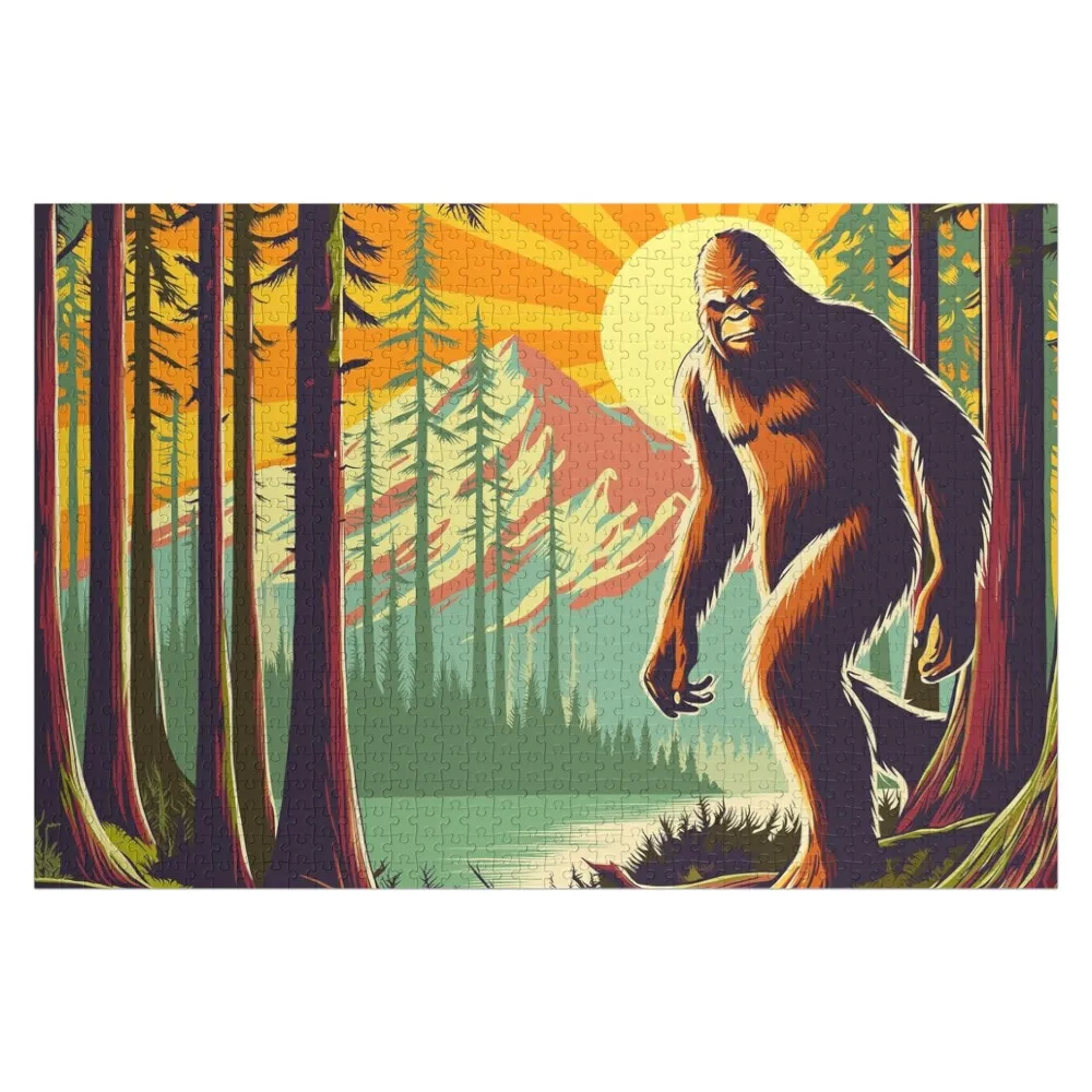 

Bigfoot Out For a Morning Walk Jigsaw Puzzle Picture For Children Animal Puzzle