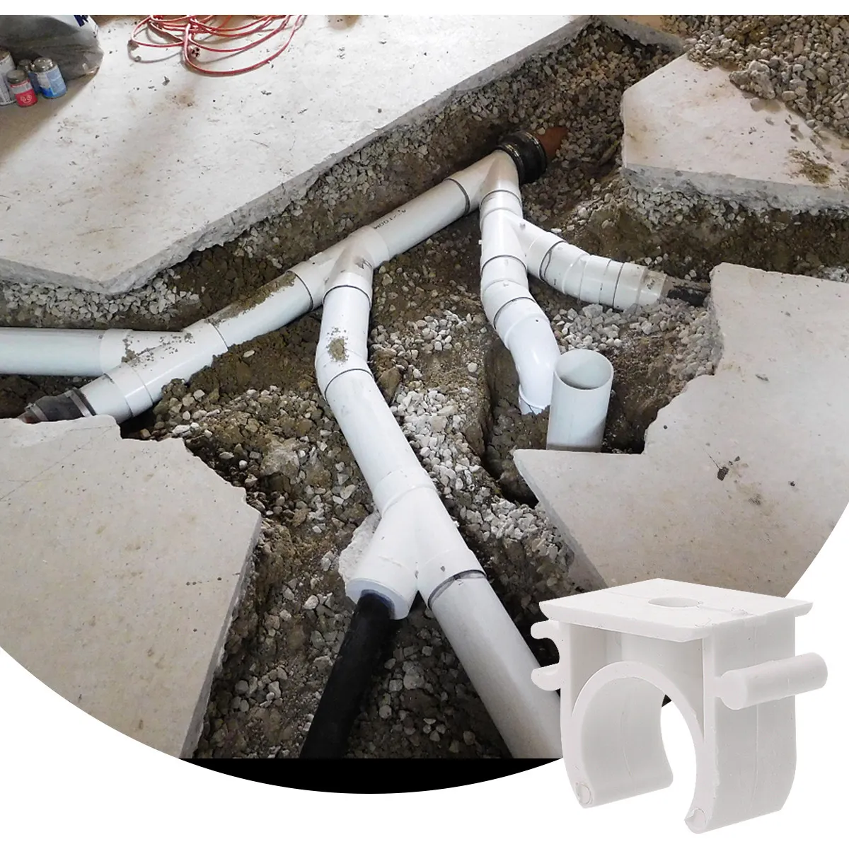 PVC Pipe Clamps Lightweight Corrosion Resistant U Shape Riding Horse Clamp Fast Installation Support for Plumbing Cable Gas