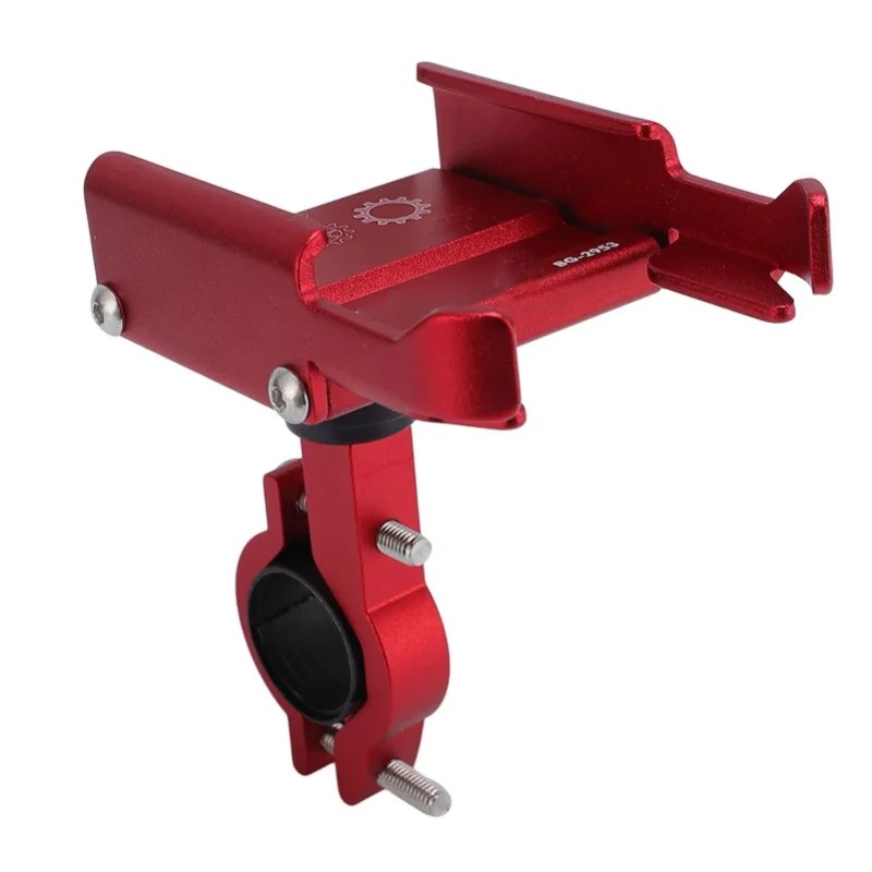 Cycle Phone Holder Anti Shake Electric Scooter Phone Mount 360° Rotatable Metal Handlebar Fixed Holder Red
