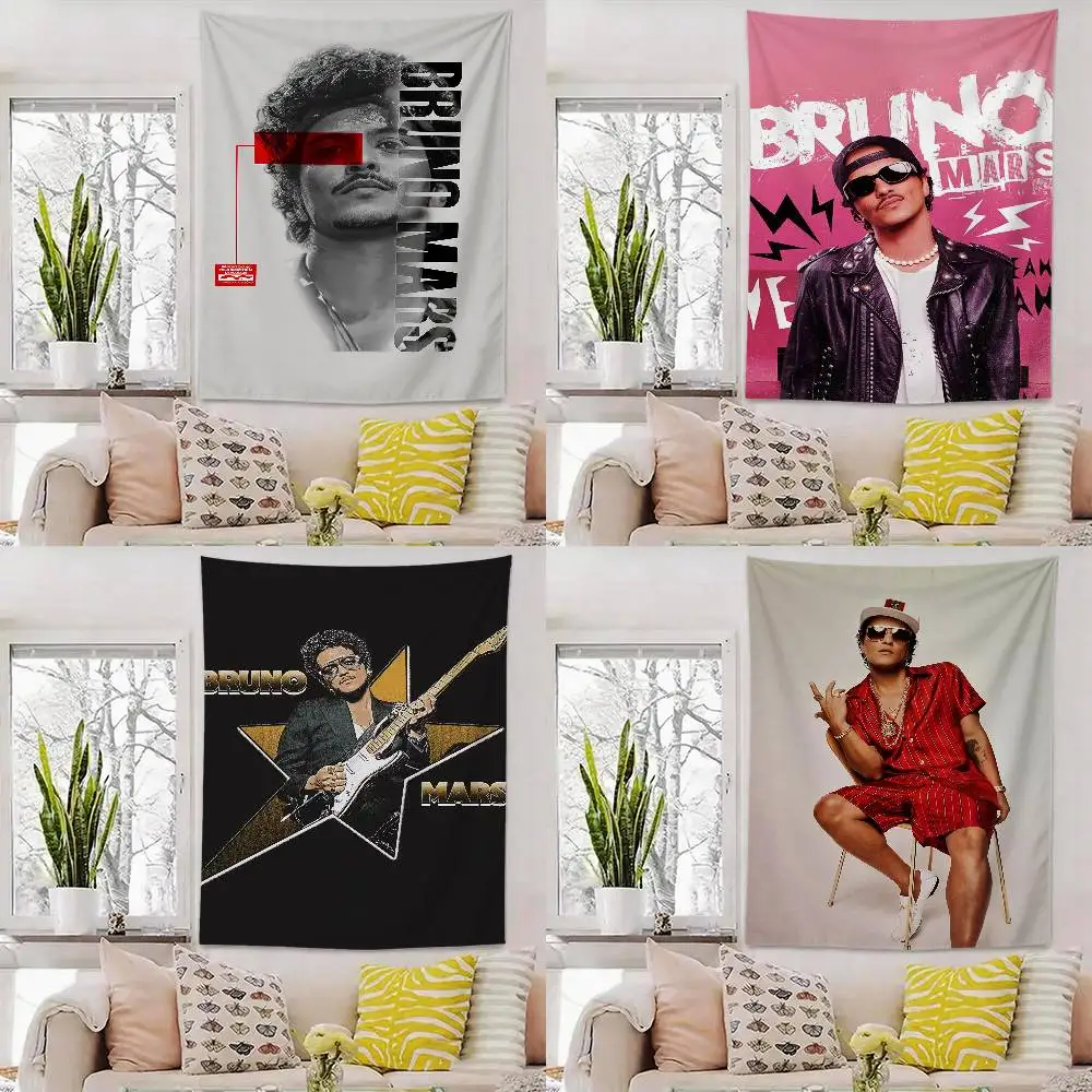 

Singer B-Bruno Mars The Romantic Flag Outdoor Decorations for Bedrooms Home Decor Items Decoration Banners