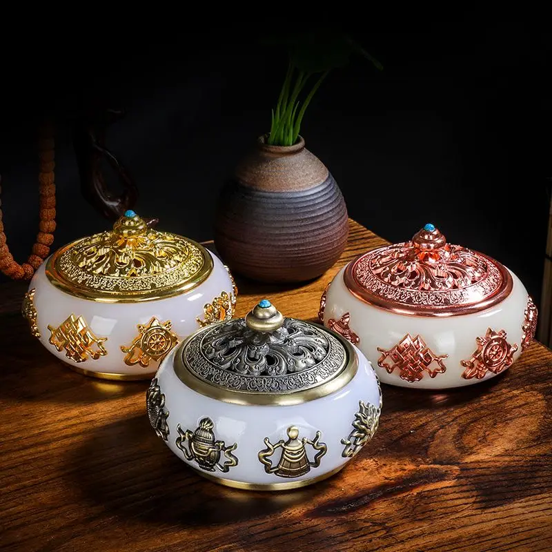 Auspicious Incense Burner: A Tibetan-Style Household Offering Burner for Smoke Offerings