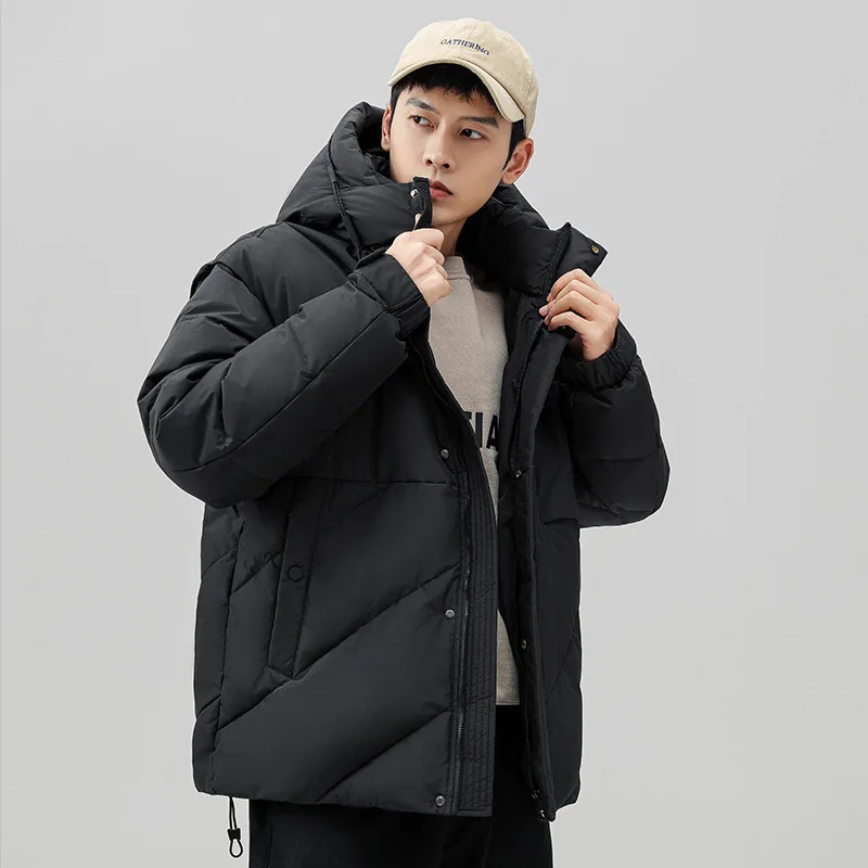 الرجال سترة شتوية مقنعين انفصال الأكمام الأبيض بطة أسفل سترة دافئة معطف سترة منفوخة الرجال Chaquetas Hombre JK-218
