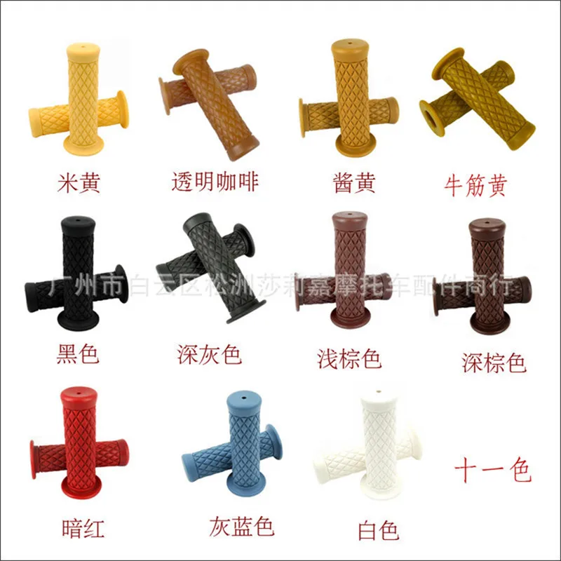 Rubber Vintage Motorcycles Grip For Honda Suzuki Kawasaki Harley Yamaha Handlebar Moto Accessories Retro Cafe Racer Motorbike