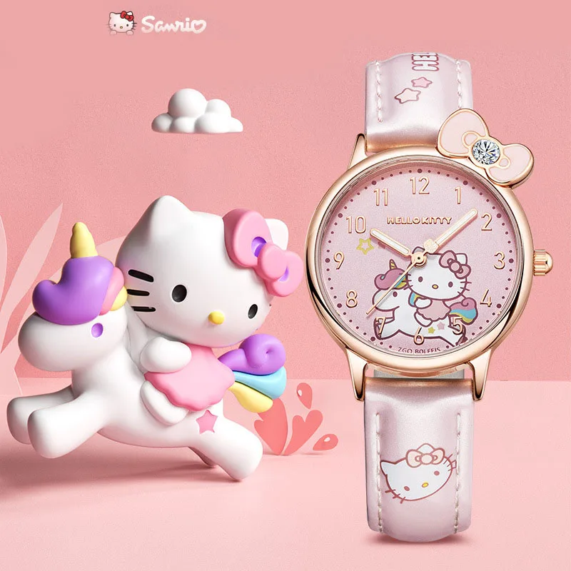 

Kawaii Sanrio Hello Kitty Children Watch Kuromi Anime Cinnamoroll Cute Upscale Watertight Girl Birthday Gift Student Comfortable