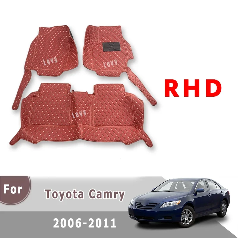 

RHD Carpets Car Floor Mats For Toyota Camry XV40 2006 2007 2008 2009 2010 2011 Auto Interiors Accessories Styling Covers Rugs