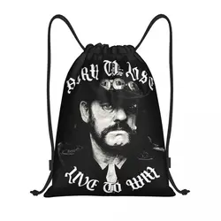 Rock Singer Lemmys zaino con coulisse retrò borsa da palestra sportiva per donna uomo King of Spades Training Sackpack