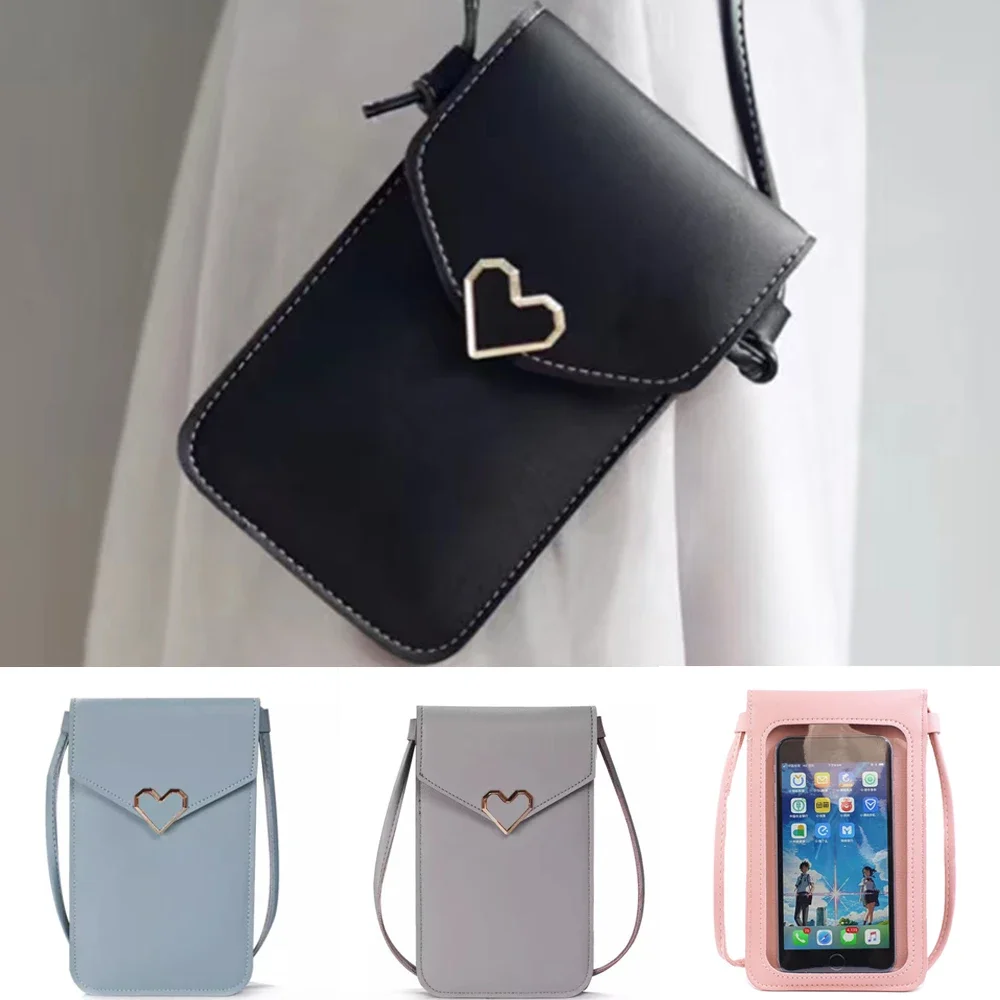 Moda małe torby typu Crossbody kobiety PU skórzana torba na ramię dla dziewczynek torebka na telefon z klapką na zamek błyskawiczny Samsung/iPhone