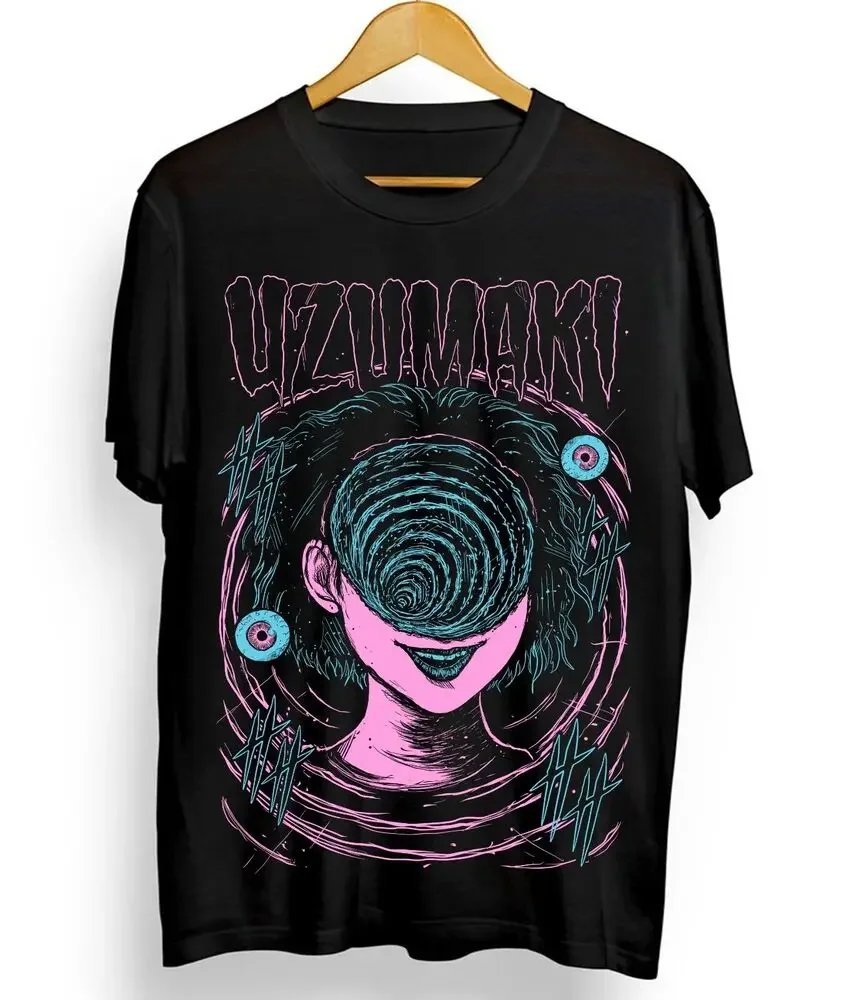 Junji Ito Uzumaki T-Shirt Horror Japan Guro Funny Girl Anime Gift Shirt All Size Graphic T Shirts Y2k Top Women Clothing Fashion