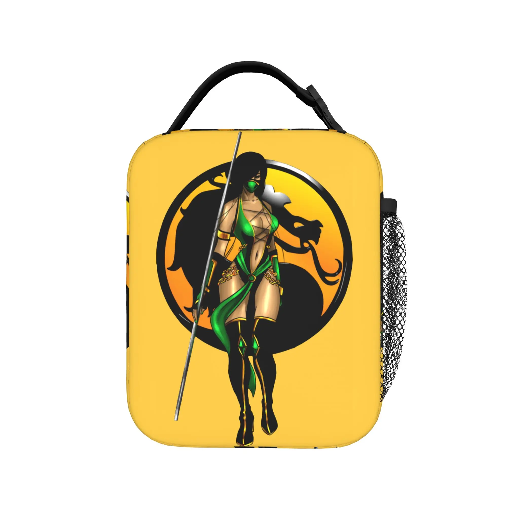 Bolsas térmicas para almoço Mortal Kombat Jade, de alta capacidade, MK11, recipiente para almoço, bolsa térmica, lancheira, praia, bolsa para alimentos ao ar livre