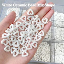 White AB Ceramic Bead Mix 14 Shape Flat Back Nail Art Rhinestone For Chose 3D Manicure Beauty Free Shipping