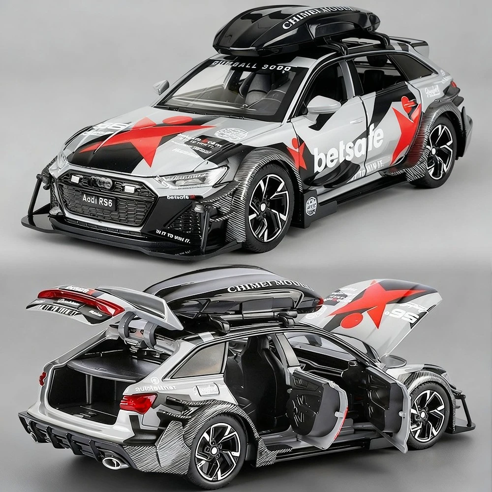 1:32 RS6 M4 モデル玩具 精巧なレーシングカー 合金ダイキャスト スーパーカー ドア開閉 プルバック サウンドライト コレクション スポーツカー