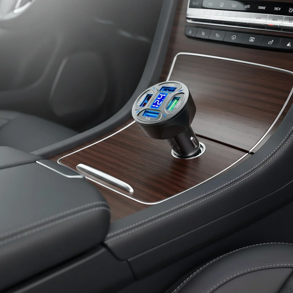 

4-портовый адаптер автомобильного зарядного устройства для телефона мощностью 100 Вт — быстрая зарядка QC3.0 для iPhone Samsung Huawei Xiaomi