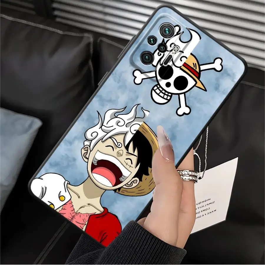Case for Xiaomi Redmi Note 7 8 13 14 Pro Plus 9S 9 10 11 12 Pro 12s 10S 11s Black Soft Phone Cover One Piece Adventure Luffy