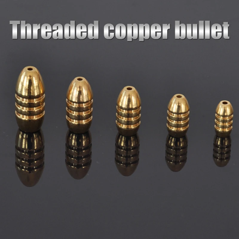 1pcs Threaded Roadrunner Brass Bullet Lead Pendant Accessories Roadrunner Bait And Tackle Weights