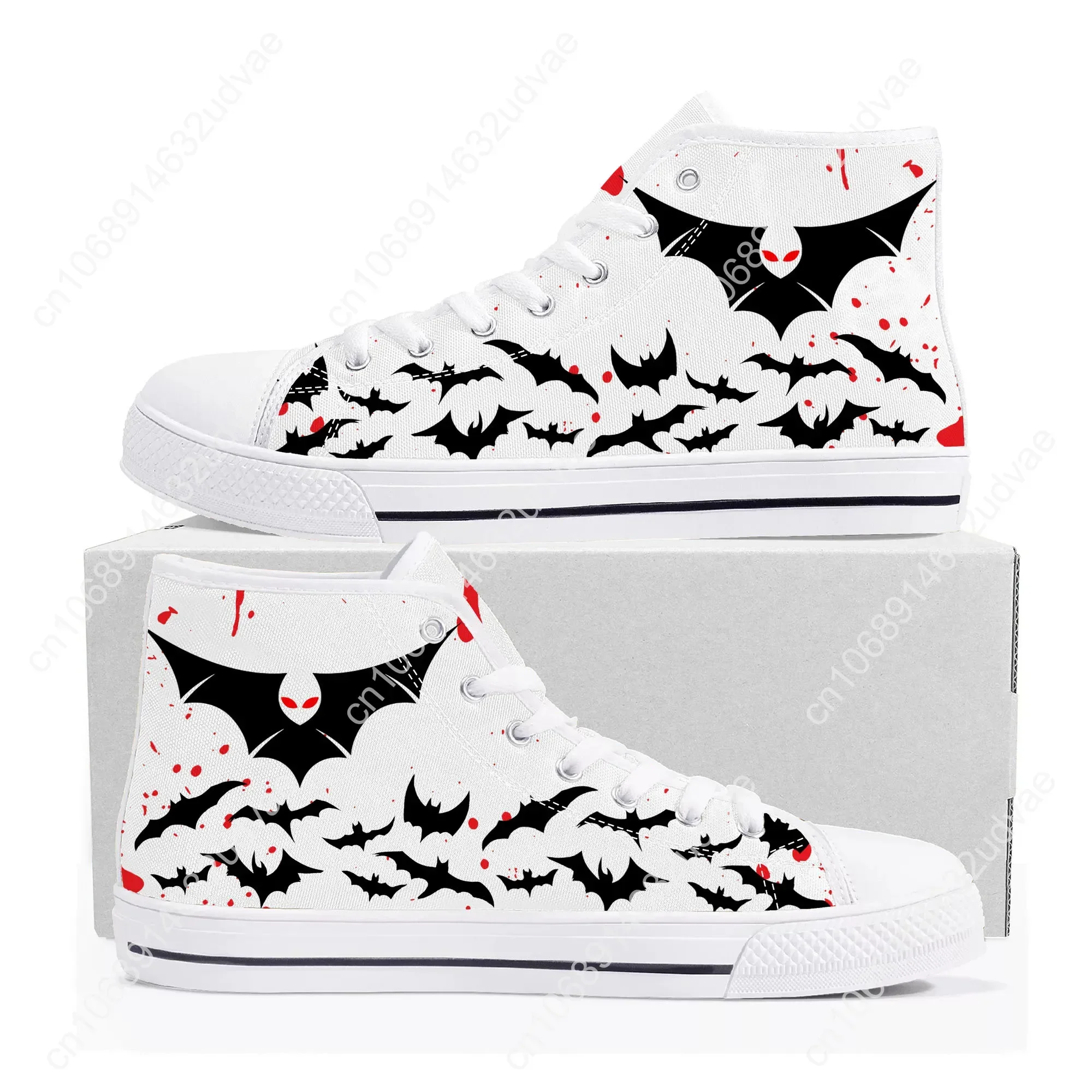 Robert Pattinson Logo Vampir Fledermaus Flügel High Top Sneakers Herren Damen Teenager Leinwand Sneaker lässig Paar Schuhe benutzer definierte Schuh