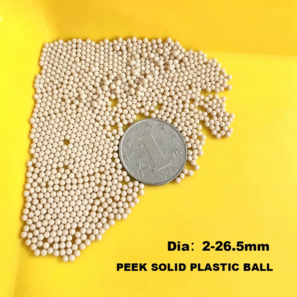 1-10PCS 2/2.381/2.5/2.778/3-26.5mm High Precision PEEK Plastic Ball Solid Polyether Ether Ketone Ball Round Bead Ball Insulation