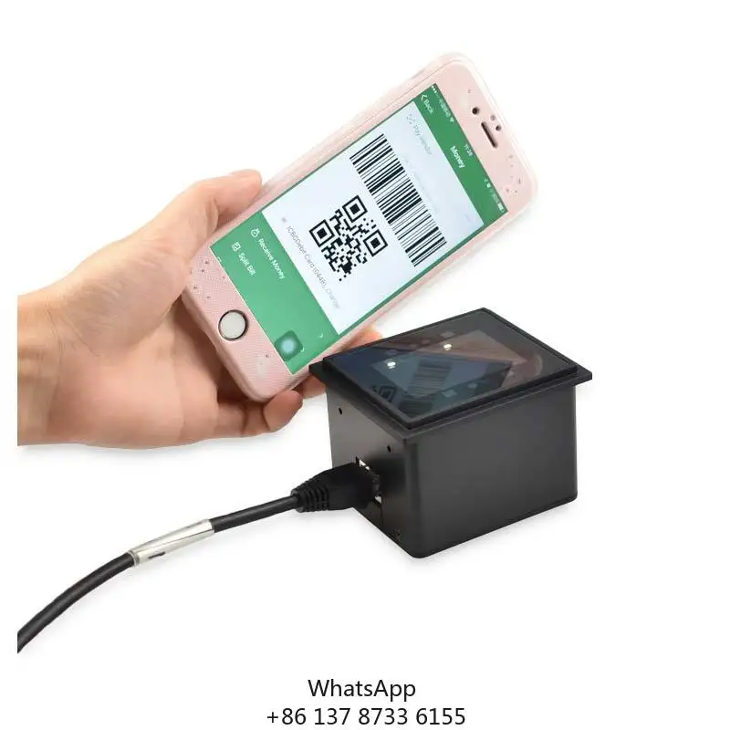 Rakinda RD4500 Fixed Mount CMOS Mobile Screen Barcode Reader Stationary Barcode Scanner Kiosk Self Service QR Code Reader