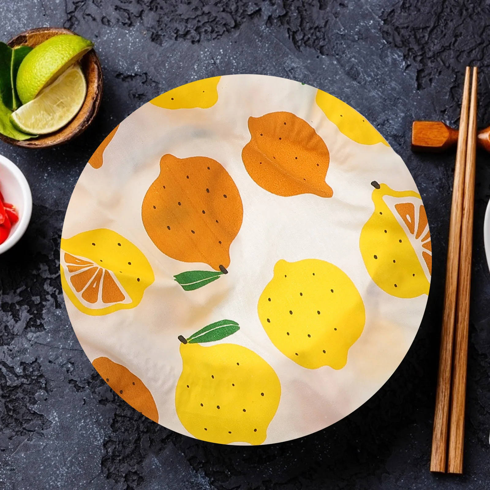 

1 комплект, многоразовая миска, эластичная крышка, растянутые крышки для чаши для компании, послеобеденный чай и остатков, кухонные гаджеты, эластичная тканевая крышка