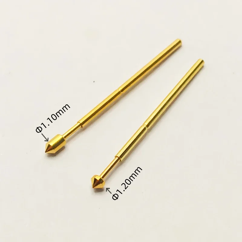 20/100PCS PA50-E3 Spring Test Probe PA50-E PCB Test Pin Test Tool 16.5mm Dia 0.68mm Gold Tip PogoPin P50-E P50-E3 1.10 or1.20mm