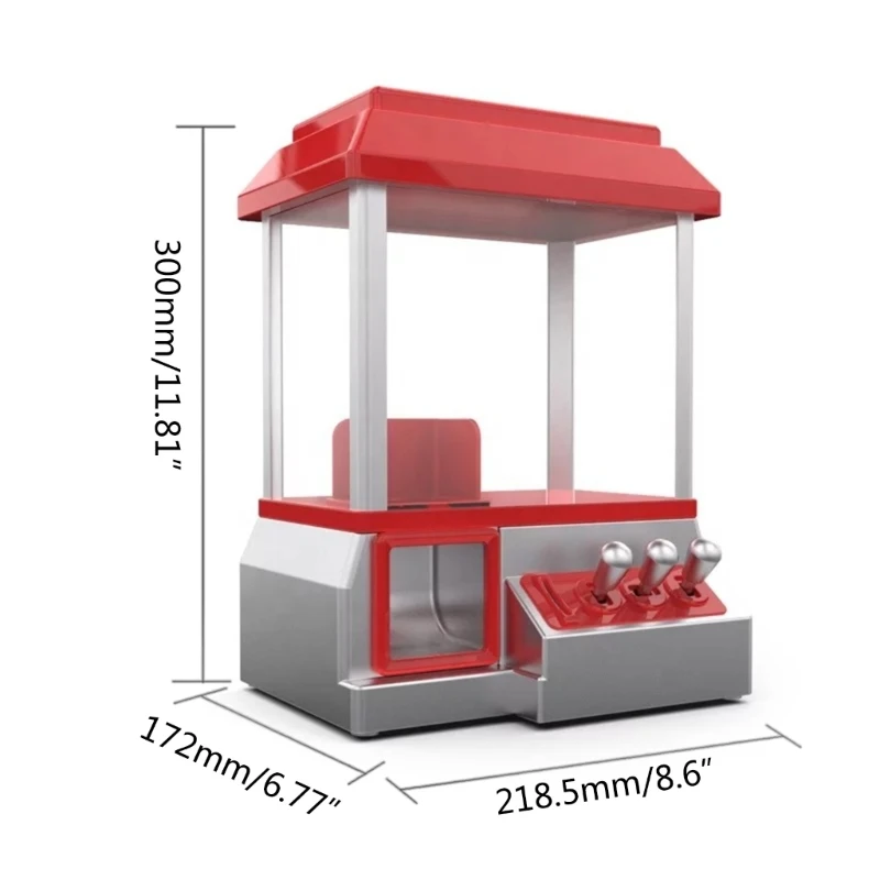 Mini máquina garra para presentes infantis, brinquedo dispensador doces, máquina garra, jogo fliperama, dropshipping