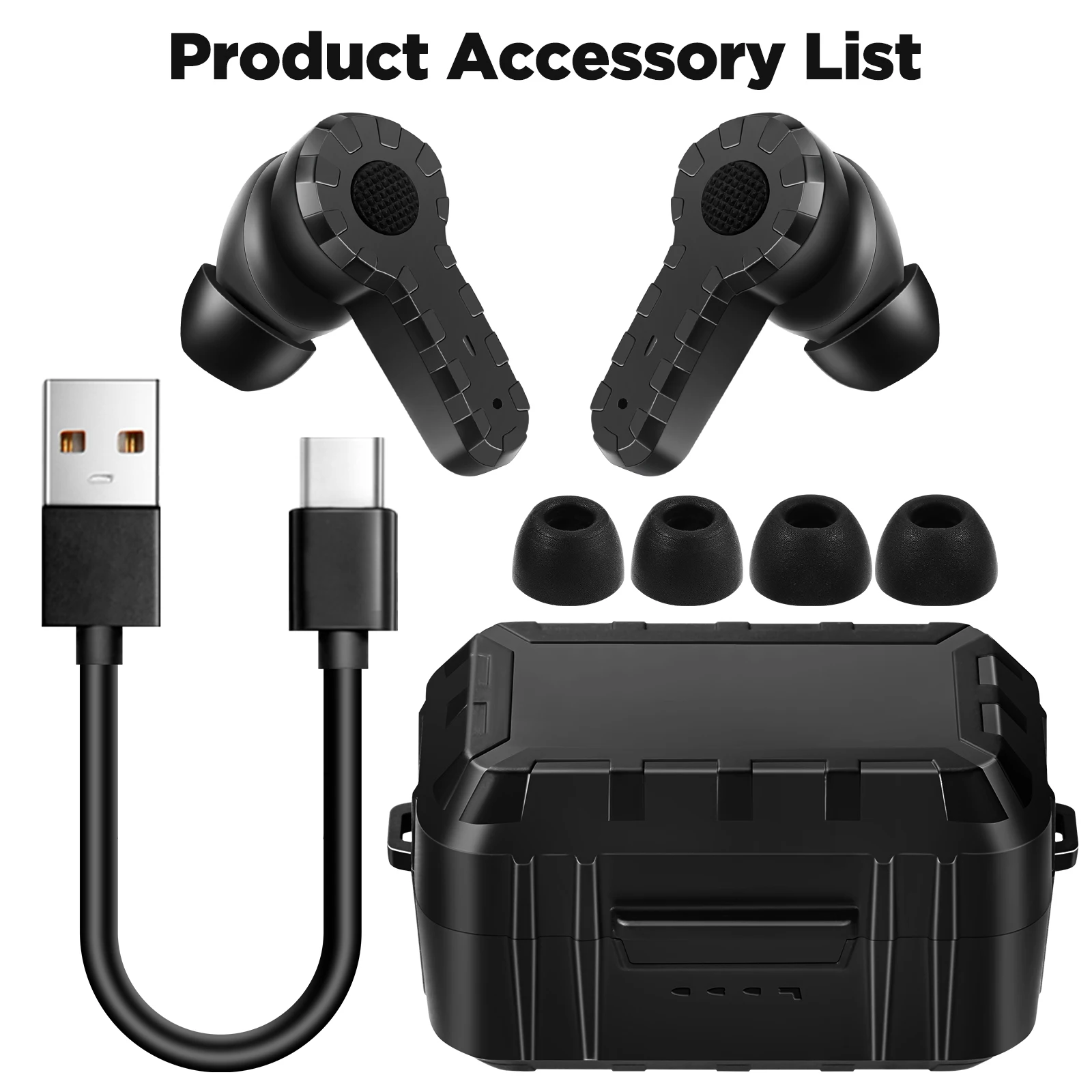 Tactical Earplugs, Electronic Hearing Protection, Shooting Earmuffs, Air Gun, Anti-Noise Headphones, Hunting Headphones