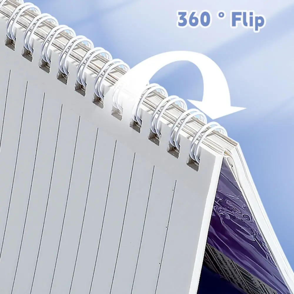 Thickened A5 Spiral Notebooks Color Perforated Pages Diary Book Horizontal Line Inner Pages Hand Account Book Gift