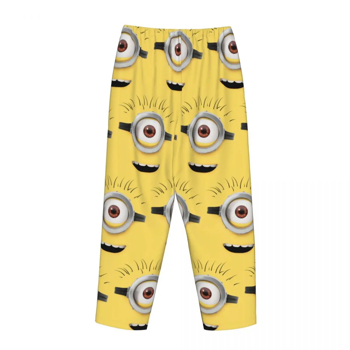 Custom Cartoon Animation Minions Pajama Pants Womens Lounge Sleep Stretch Sleepwear Bottoms with Pockets