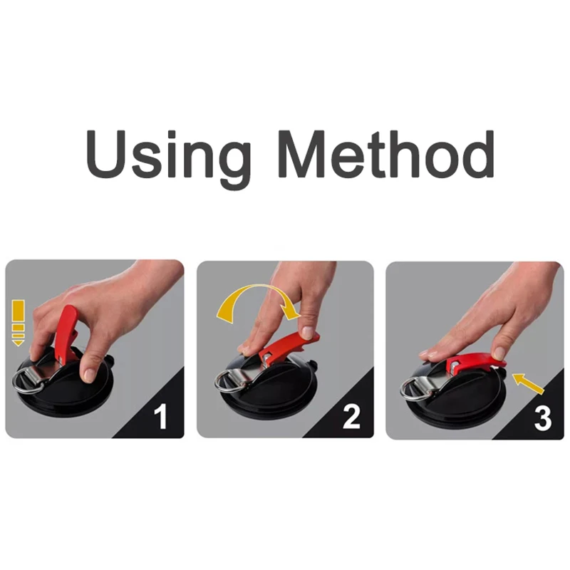 Vacuum Suction Cup Anchor com gancho fixo, Heavy-Duty Car Watch Strap, Adequado para o banheiro do lar do carro