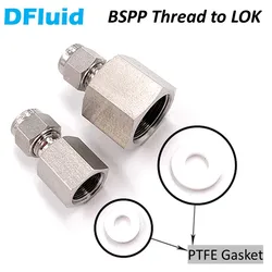 Stainless Steel 316 Female BSPP Double Ferrule Compression Tube Fitting 30MPa RG G 1/8 1/4 3/8 1/2 6 8 10 12mm replace Swagelok