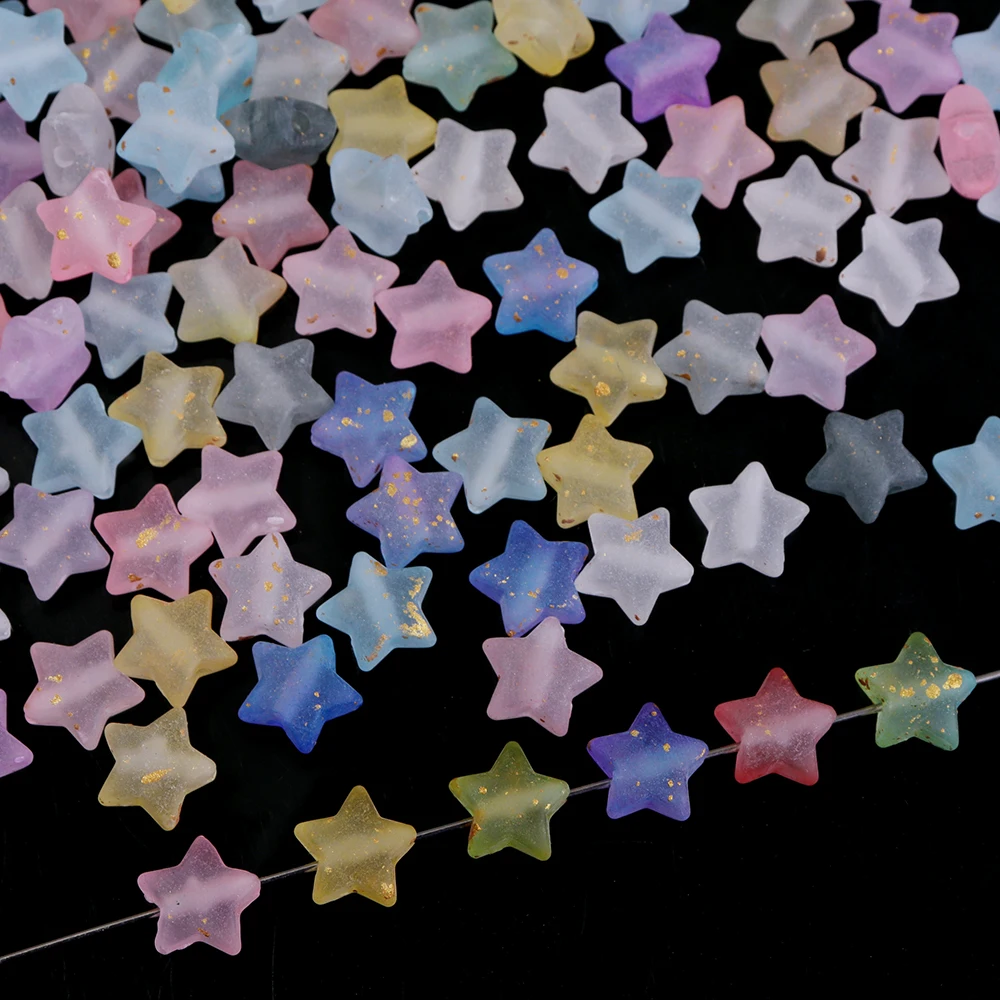 200pcs 9x10mm Star Acrylic Beads Colorful Transparent Loose Spacer Beads For Jewelry Making DIY Bracelets Beading Accessories image 5