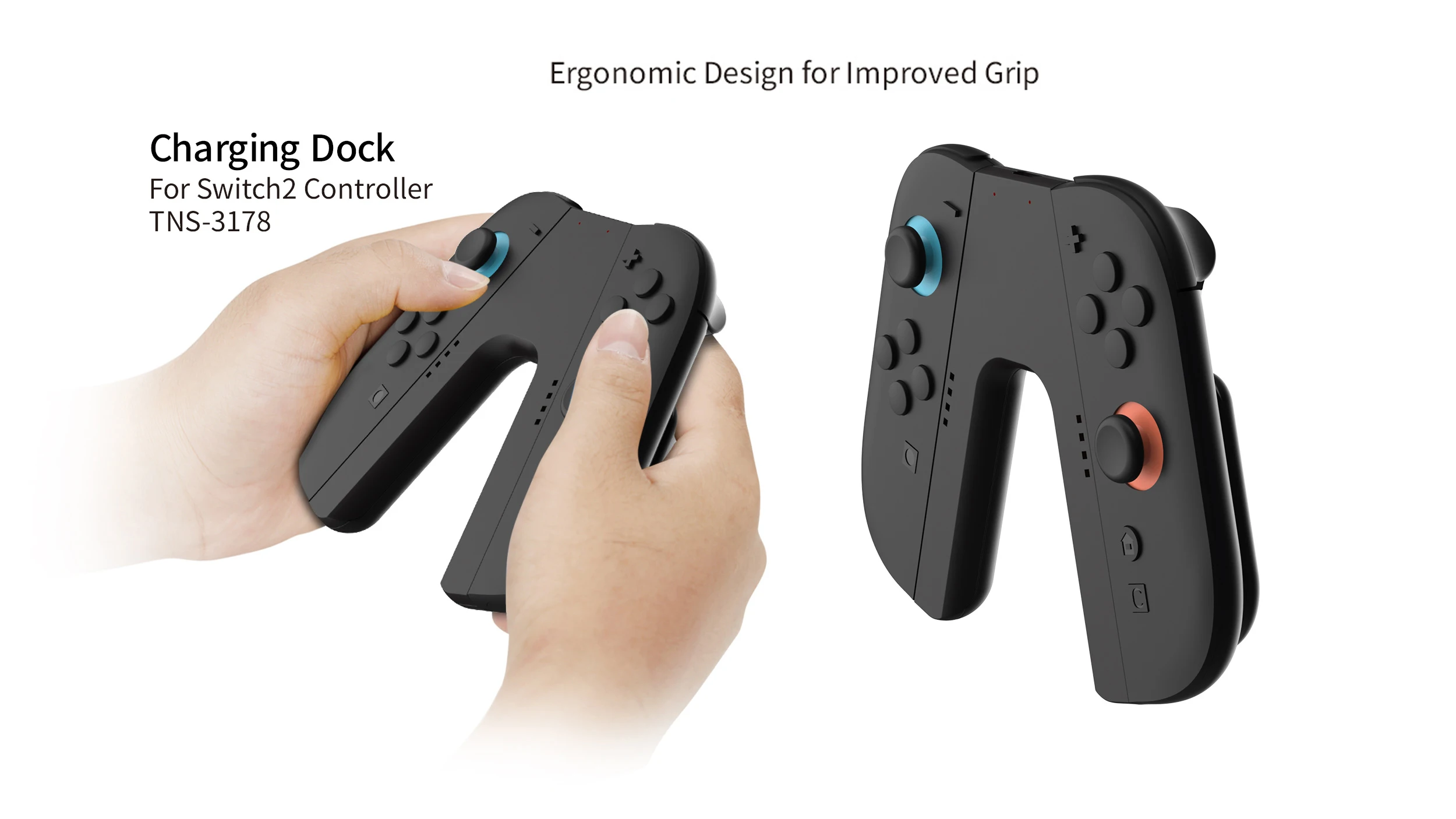 قاعدة شاحن لجهاز نينتندو سويتش 2 Joy-Con Gamepad مقبض محمول قوس شحن قبضة لملحقات ألعاب وحدة التحكم NS-2