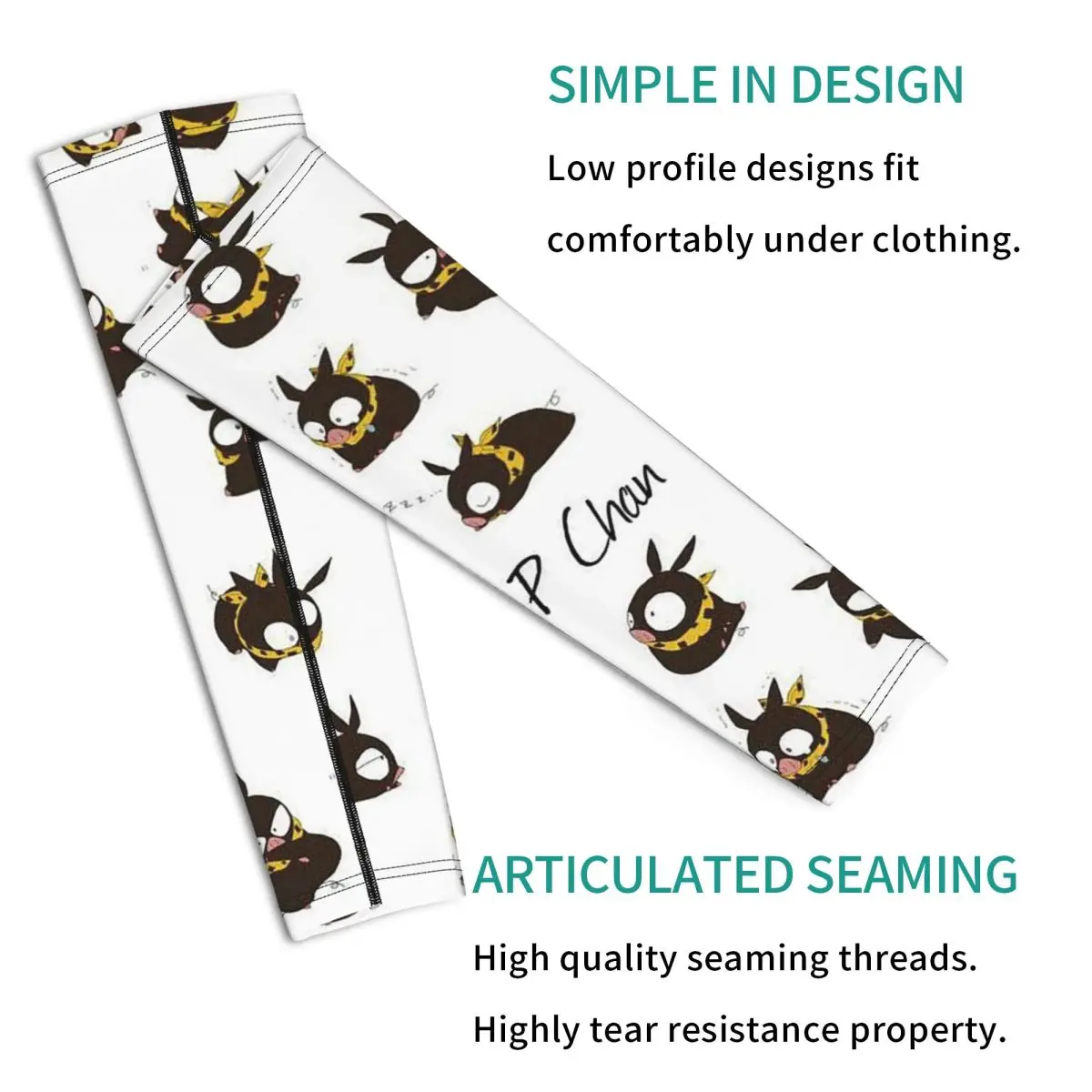 Ranma 1/2 Saotome Pig Girls P Chan أكمام أذرع تبريد للرجال والنساء للحماية من الأشعة فوق البنفسجية وتغطية الوشم الرياضية وركوب الدراجات