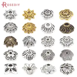 Antique Silver Zinc Alloy Flower Beads Caps Tassel Caps Diy Jewelry Making Supplies Necklace Earrings Accessories for Women