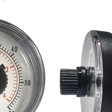 YN50 Vacuum Gauge Radial Design with Dual Color Pointers Red Green 0-4 BAR Range Plastic Shell Brass Joint NPT1/4