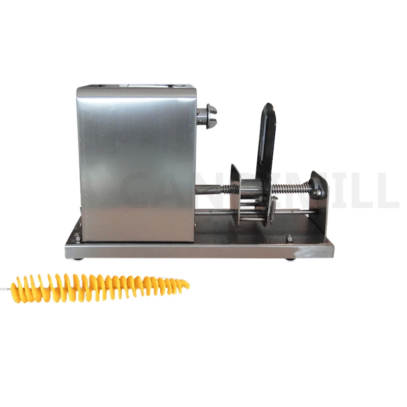 Electric Tornado Potato Cutter Machine Spiral Cutting Machine Potato Chips Tower Machine Stainless Steel Twisted Potato Slicer