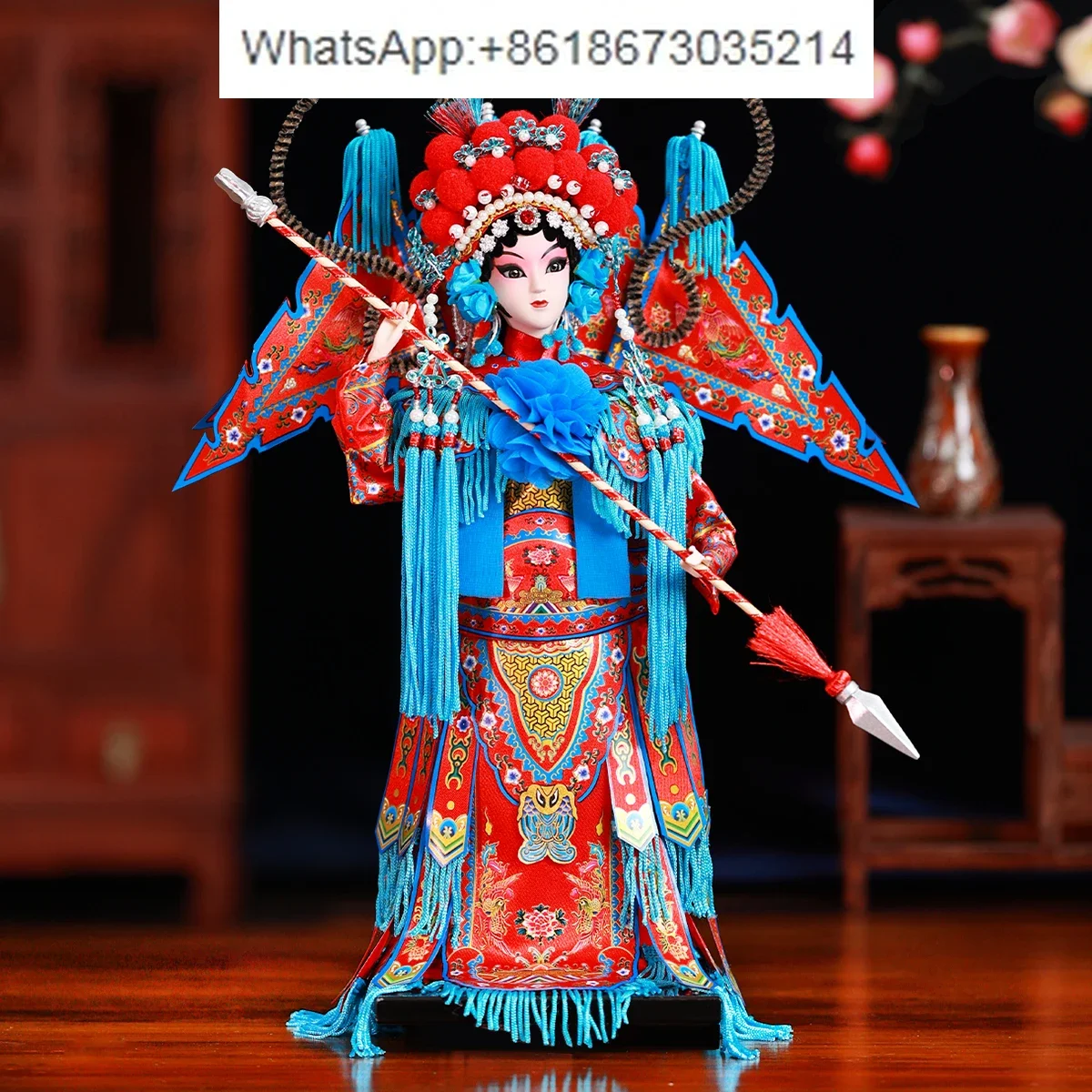 

Chinese characteristics gift Beijing silk figure, doll Peking Opera character ornament