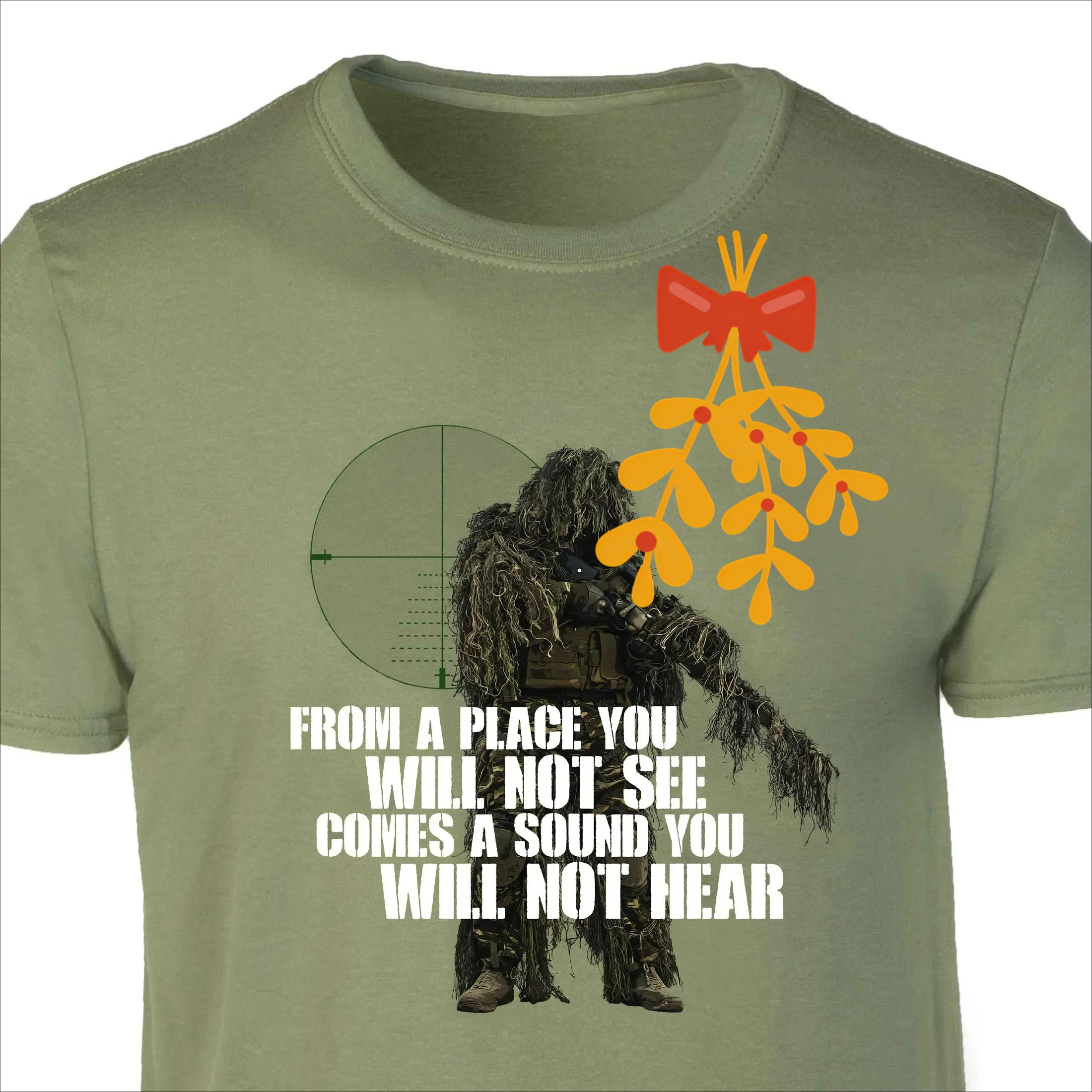 Футболка Sound You Will Not Hear US Marine Corps Sniper, 100% хлопок, с круглым вырезом, с короткими рукавами, повседневная мужская футболка, размер S-3XL