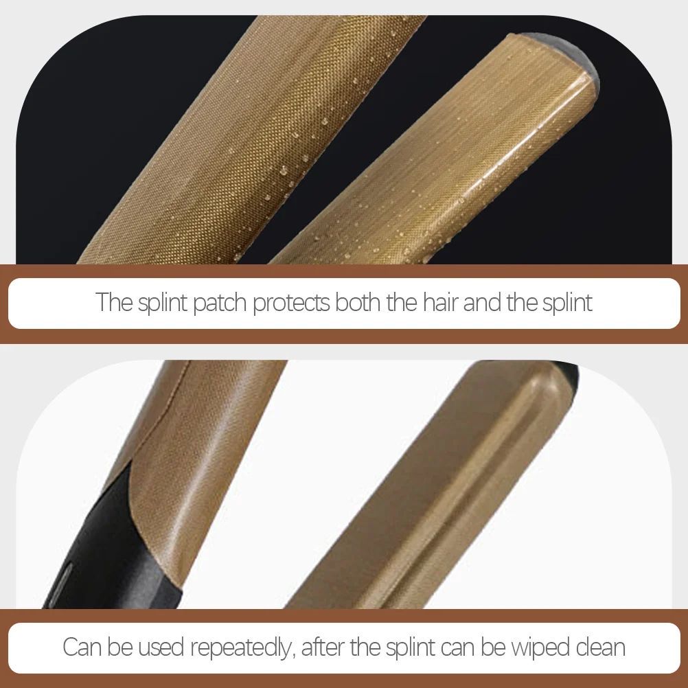 

10 шт., термостойкая наклейка для инструментов для волос, стеклянная ткань, клейкая защита для плоского утюга, палочка для завивки волос, инструменты для укладки, наклейка