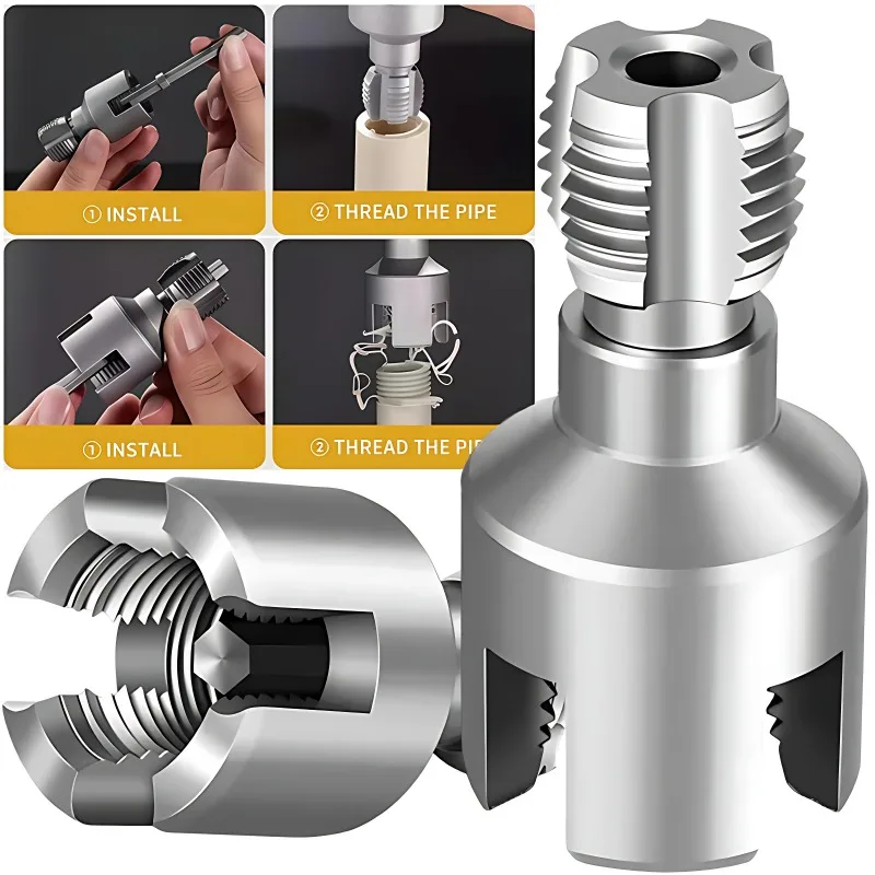 

PPR Water Pipe 4/6 Points Internal Thread External Thread Integrate Wire Opener Thread Tap Cone Plate Teeth Power Tool Accessory