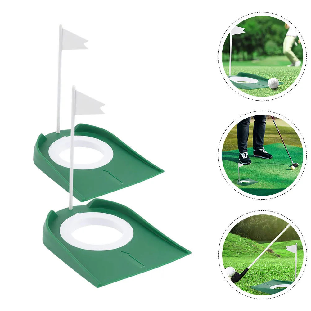 2Pcs Putting Practice Cup Premium Plastic Golf Training Aid for Indoor and Outdoor Use Portable Lightweight Practice Putting