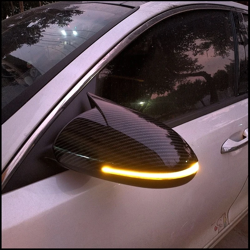 

Car Styling For Optima 2016-2019 Rearview Mirror Cover Sticker Trim With Horn Caps Decorate Auto Parts Accessories