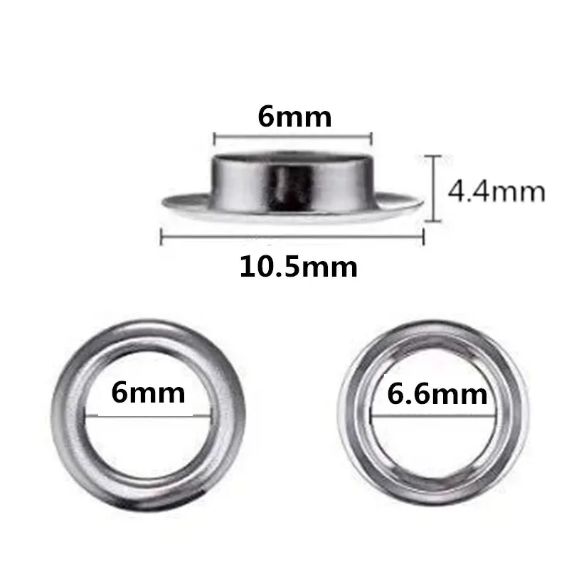 100/200/400PCs Metal Eyelet Kit with Punch Install Tool Set And Storage Box for LeatherCraft Shoes Belts Caps Bags Tags Clothes view 4