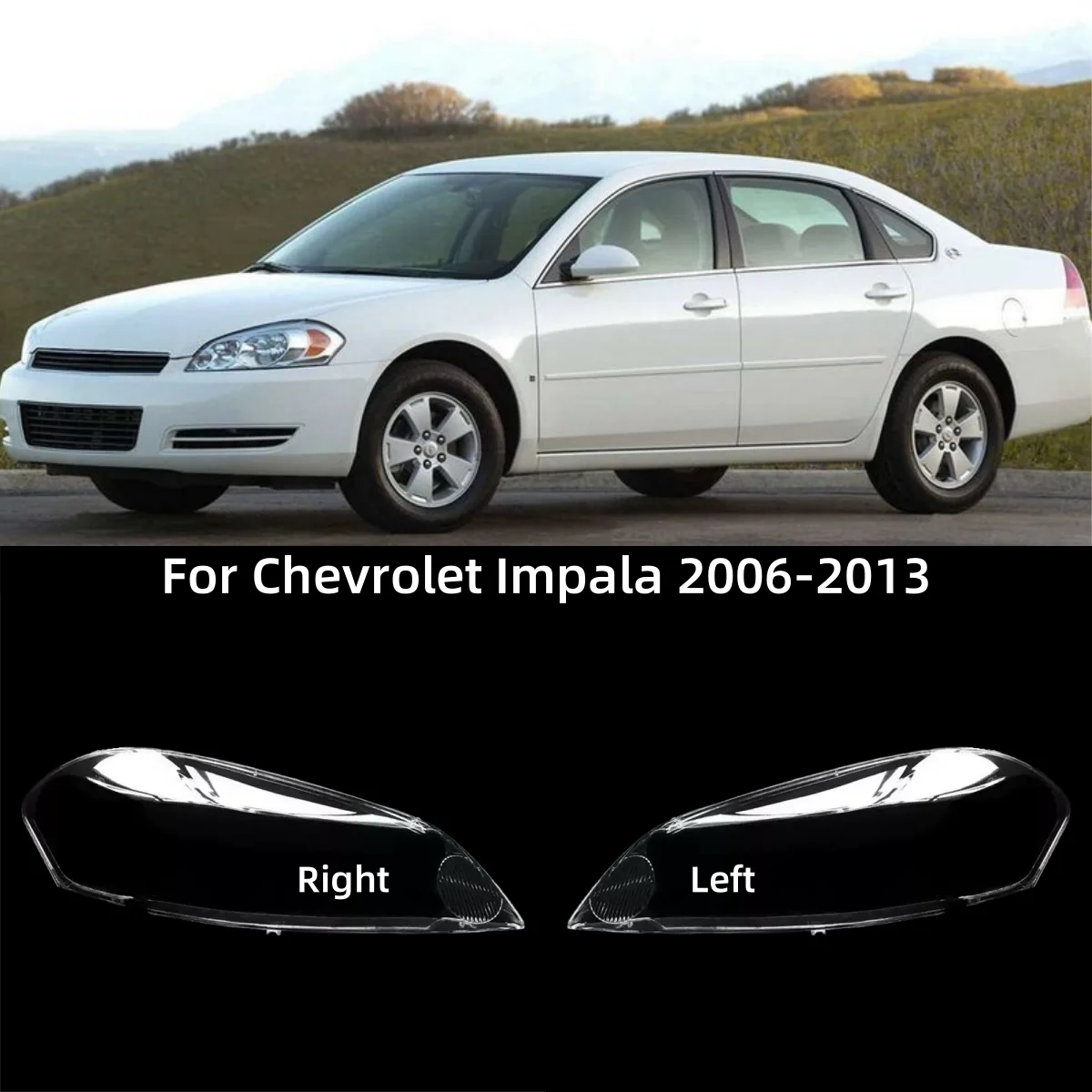 

Для Chevrolet Impala 2006, 2007, 2008, 2009, 2010, 2011, 2012, 2013, украшения для автомобиля, аксессуары, абажур, прозрачный корпус