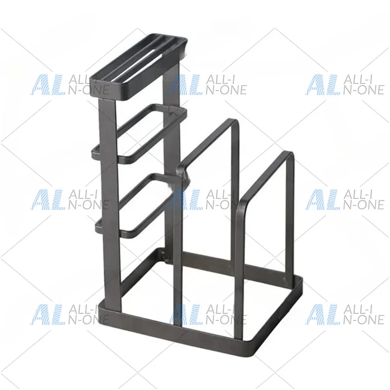Mold-Resistant Carbon Steel Kitchen Multi-Functional Cutting Board with Integrated Storage Rack and Knife Holder